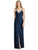 Lela Rose - LR245 Sleeveless V-neck Trumpet Dress With Slit In Blue