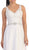 Dancing Queen - 9176 V-neck Lace Evening Gown In White