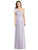 Jenny Packham - JP1014 Flutter Sleeve Asymmetrical Neck Chiffon Gown In Gray