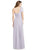 Jenny Packham - JP1014 Flutter Sleeve Asymmetrical Neck Chiffon Gown In Gray