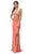 Dancing Queen - 9188 Illusion Paneled High Halter Prom Dress In Pink