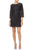 Adrianna Papell - AP1D102465 Quarter Length Sleeve Lace Shift Dress In Black