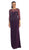 Dancing Queen - 9190 Jewel Embellished Sheer Bodice Quarter Sleeves Formal Dress in Purple