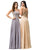 Dancing Queen 9191 Lace Appliqued Chiffon Prom Dress In Silver And Nude