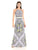 London Times - T1098M Scarf Print Jersey Dress in Purple