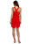 Donna Morgan - D0128M Scoop Neck Silk A-line Dress in Red
