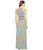 London Times - T2717MNR Keyhole Halter Sheath Dress in Blue and Green