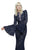 Tadashi Shoji - Floral Lace Long Sleeves Sheath Dress In Blue and Neutral