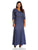 Alex Evenings - 2121715 Scalloped V-Neck Lace Evening Dress in Purple