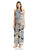 London Times - Halter Keyhole Print Dress T2772M