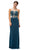 Dancing Queen - 9200 Bejeweled Two-piece Garland Motif Long Prom Dress In Green