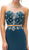 Dancing Queen - 9200 Bejeweled Two-piece Garland Motif Long Prom Dress In Green