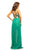 Johnathan Kayne - 9200 Contrast Sequined Long Overskirt Romper In Green and Multi-Color