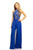 Johnathan Kayne - 9205 Beaded Lace Chiffon Jumpsuit with Skirt Overlay In Blue