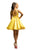 Johnathan Kayne - 9207 Strappy A-Line Cocktail Dress In Yellow