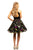 Johnathan Kayne - 9208 Velvet Halter Sequined A-line Dress In Black and Multi-Color