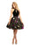 Johnathan Kayne - 9208 Velvet Halter Sequined A-line Dress In Black and Multi-Color