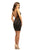 Johnathan Kayne - 9211 Bedazzled Deep V-neck Sheath Dress In Black
