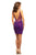 Johnathan Kayne - 9211 Bedazzled Deep V-neck Sheath Dress In Purple
