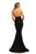 Johnathan Kayne - 9212 Fitted High Halter Mermaid Evening Gown In Black