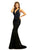 Johnathan Kayne - 9213 Sequin Embellished Plunging V-Neck Gown In Black