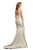 Johnathan Kayne - 9213 Sequin Embellished Plunging V-Neck Gown In Silver