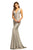 Johnathan Kayne - 9213 Sequin Embellished Plunging V-Neck Gown In Silver