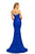 Johnathan Kayne - 9217 Illusion Bateau Mermaid Evening Dress In Blue