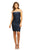 Johnathan Kayne - 9218 Embellished Illusion Neck Sheath Dress In Blue