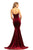 Johnathan Kayne - 9223 Bead Embellished Strapless Mermaid Gown In Red