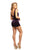 Johnathan Kayne - 9225 Bejeweled Plunging Bodice Overskirt Romper In Purple