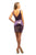 Johnathan Kayne - 9228 Deep V-neck Velvet Sheath Dress In Purple