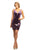 Johnathan Kayne - 9228 Deep V-neck Velvet Sheath Dress In Purple