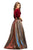 Johnathan Kayne - 9229 Scoop Neck Jumpsuit With Overskirt In Red