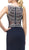 Dancing Queen - 9230 Bejeweled Illusion Scoop Prom Dress in Blue