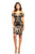 Johnathan Kayne - 9231 Sequined Plunging Off-shoulder Sheath Dress In Black and Gold