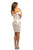 Johnathan Kayne - 9231 Sequined Plunging Off-shoulder Sheath Dress In White and Gold