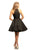 Johnathan Kayne - 9233 Lace Halter Neck Brocade A-line Dress In Black