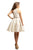 Johnathan Kayne - 9233 Lace Halter Neck Brocade A-line Dress In White