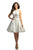 Johnathan Kayne - 9233 Lace Halter Neck Brocade A-line Dress In White