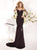 Tarik Ediz - MTE92345 Embellished Sheer Jewel Trumpet Dress In Black