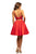 Johnathan Kayne - 9236 Embellished Halter Satin A-line Dress In Red