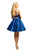 Johnathan Kayne - 9236 Embellished Halter Satin A-line Dress In Blue