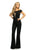 Johnathan Kayne - 9237 Illusion Cutout Off Shoulder Lace Jumpsuit In Black