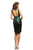 Johnathan Kayne - 9238 Sequined Low Back Sheath Dress In Black and Multi