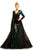Johnathan Kayne - 9239 Sequined Long Sleeves Long Gown In Black and Blue