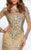 MNM Couture - 9239 Jeweled Sheer Long Sleeve Dress In Gold