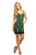 Johnathan Kayne - 9241 Embellished Sweetheart Sleeveless Sheath Dress In Green and Black