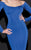Tarik Ediz - Embellished Choker Illusion Long Gown 92423 in Blue