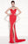 Tarik Ediz - Jeweled Illusion Gown 92425 in Red